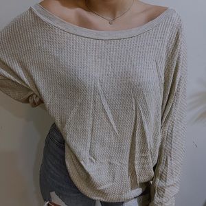 loose cream sweater